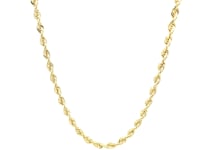3.0mm 10k Yellow Gold Solid Diamond Cut Rope Chain