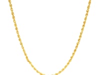 2.0mm 14k Yellow Gold Solid Rope Chain